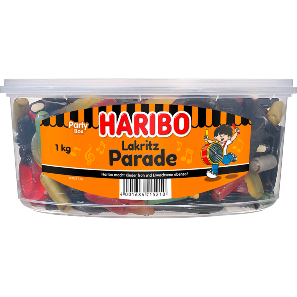 Haribo<br> Lakritz Parade<br> 1kg in der Dose<br>