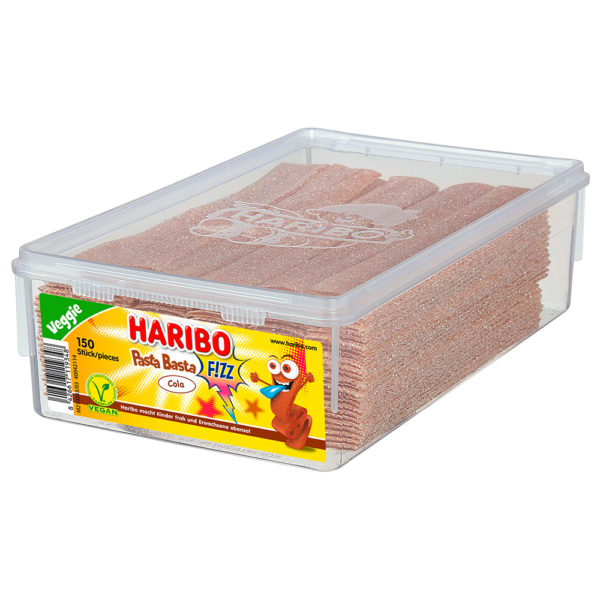 Haribo<br>  Pasta Basta Cola<br>  150 Stück in der Dose<br>